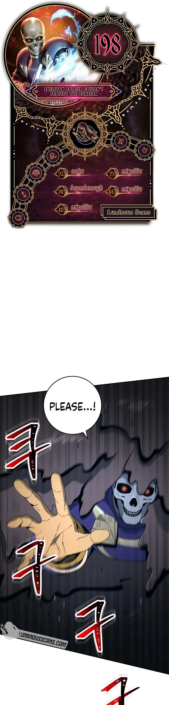 The Skeleton Soldier Failed to Defend the Dungeon Chapter 198 page 1
