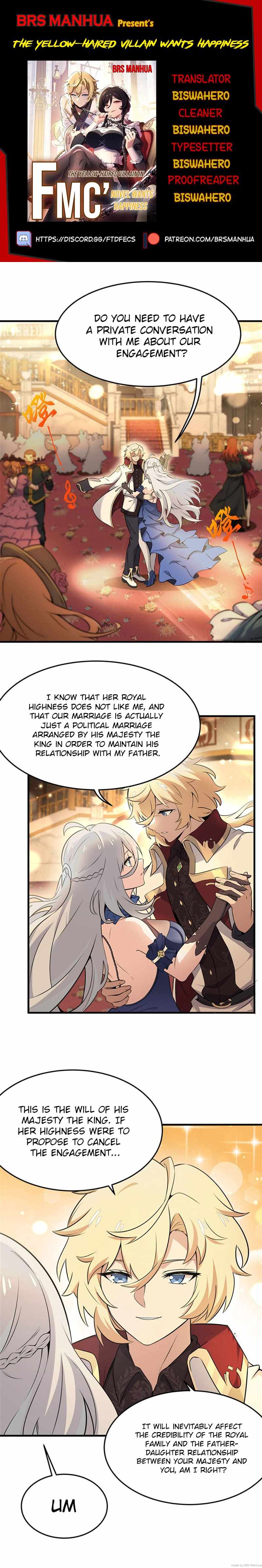 The Yellow-haired Villain in Female Main Character's Novel wants Happiness Chapter 6 page 1
