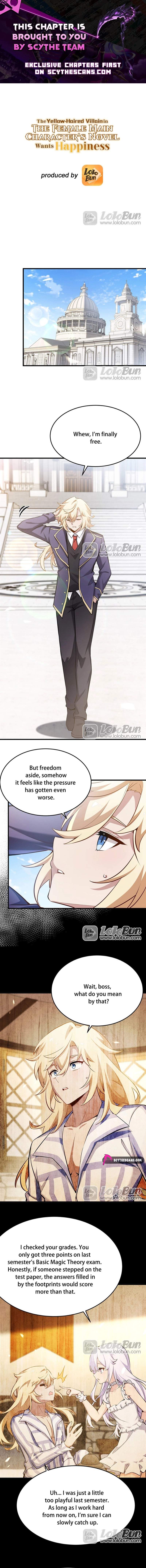 The Yellow-haired Villain in Female Main Character's Novel wants Happiness Chapter 78 page 1