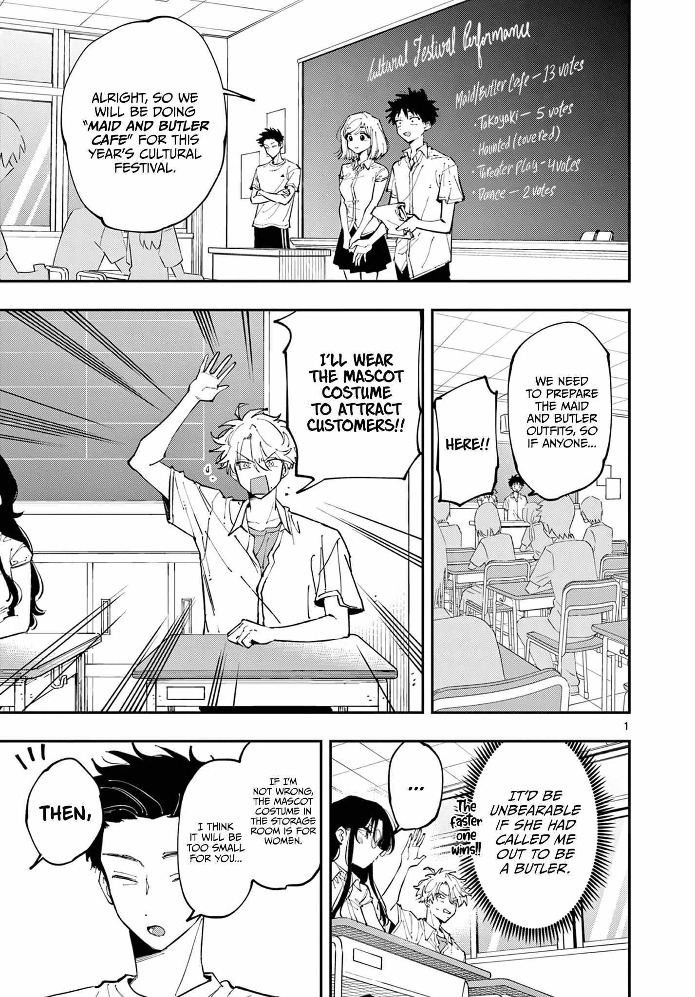 Tonari no Seki no Yatsu ga Souiu Me de Mitekuru Chapter 14 page 1