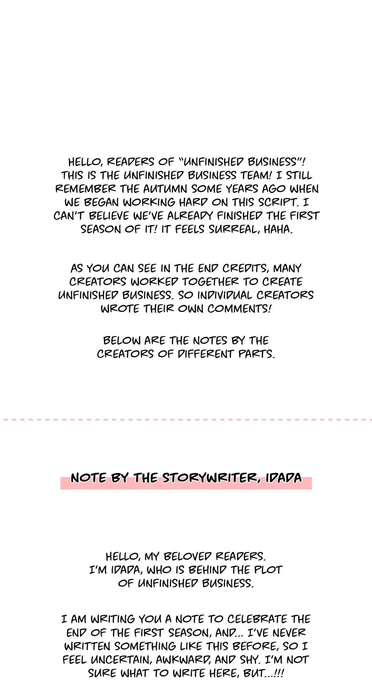 Unfinished Business Chapter 34.5 page 1