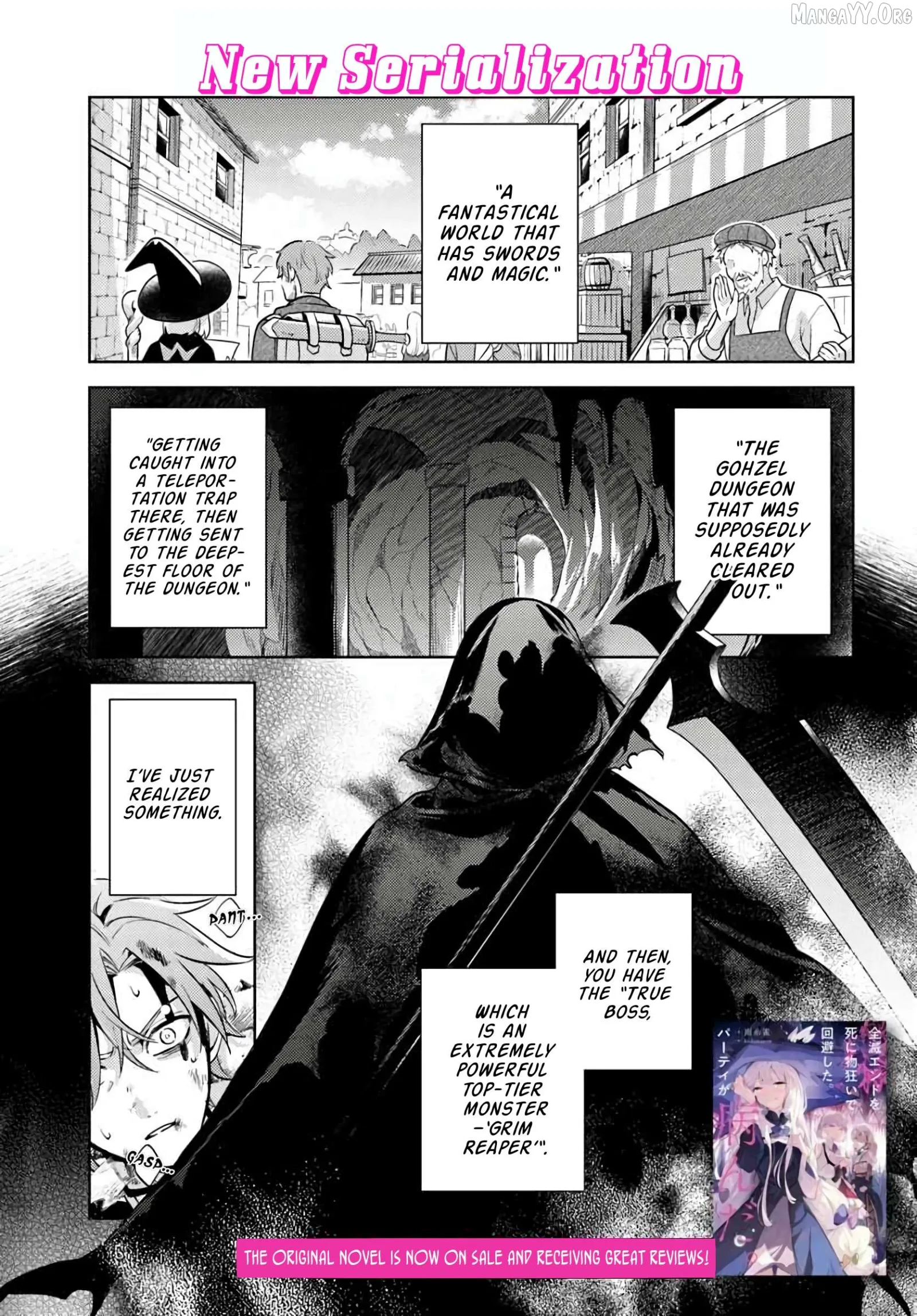 Zenmetsu End o Shi ni Monogurui de Kaihi shita. Party ga Yanda. Chapter 1 page 2