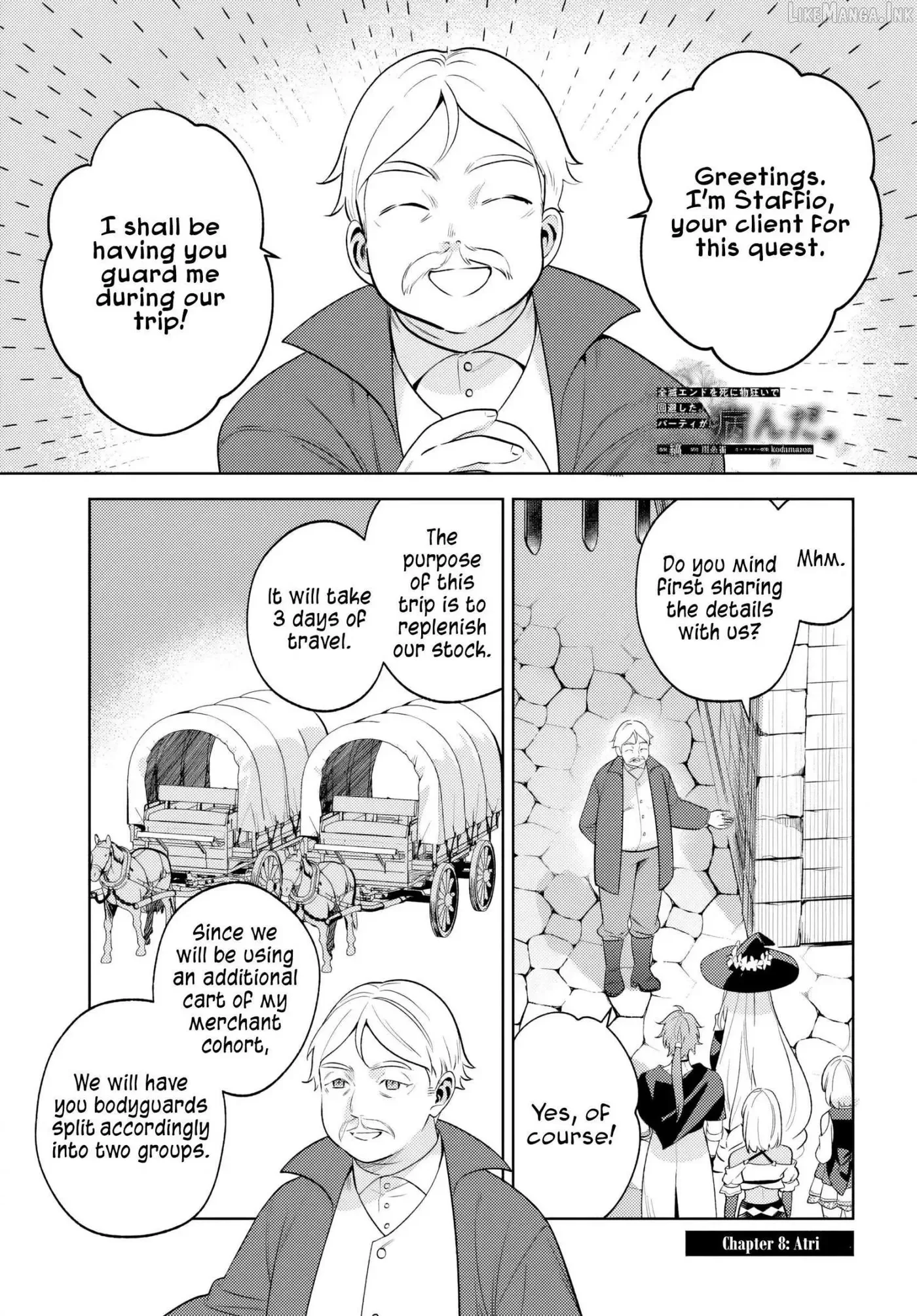 Zenmetsu End o Shi ni Monogurui de Kaihi shita. Party ga Yanda. Chapter 8 page 1