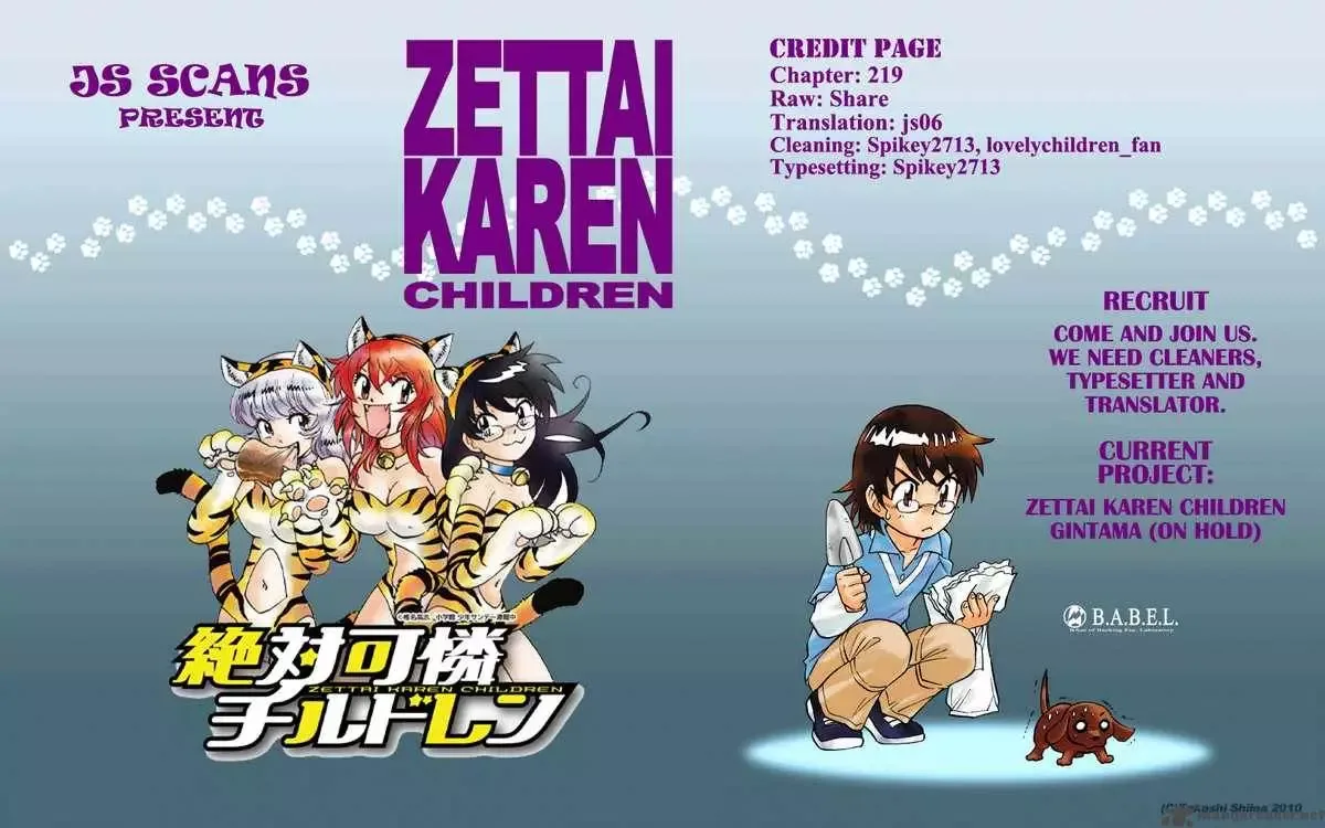 Zettai Karen Children Chapter 219 page 19