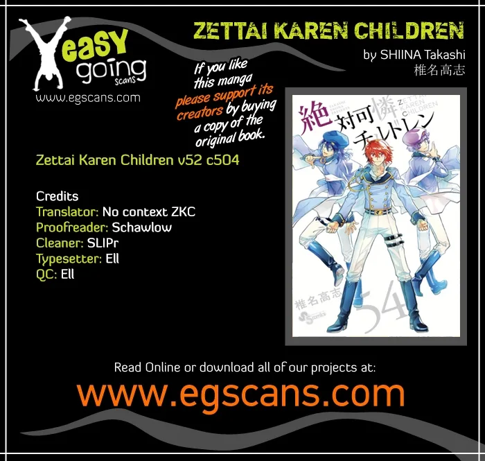Zettai Karen Children Chapter 504 page 1