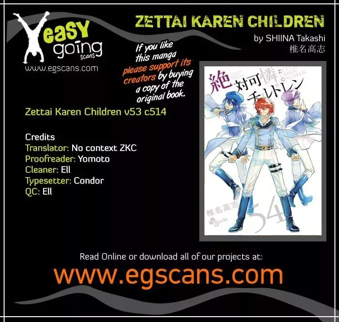 Zettai Karen Children Chapter 514 page 1