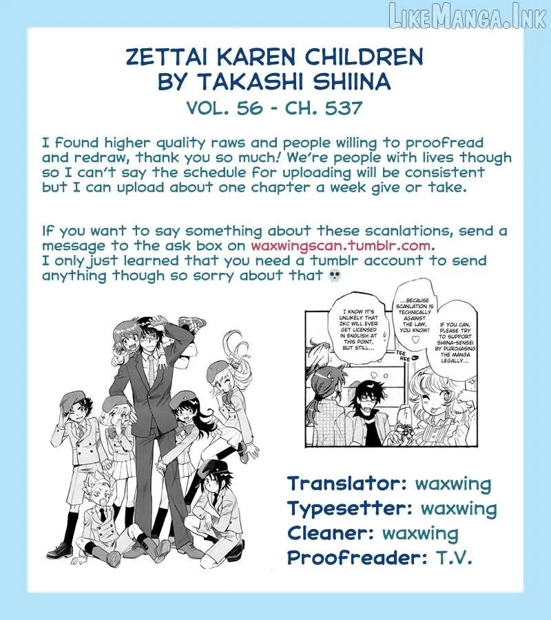 Zettai Karen Children Chapter 537 page 1